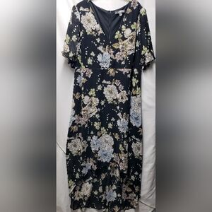 Kate & Mallory Black Floral High-Low Dress